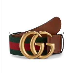 Gucci Web Belt with Double G Buckle